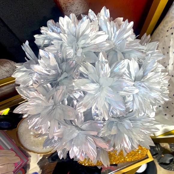 Funky Vintage Art Deco Fully Flowered Round Wool Hat - Picture 2 of 5